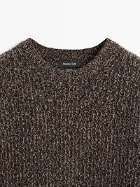 Pull col rond 100 % laine