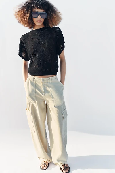 POINTELLE KNIT TOP