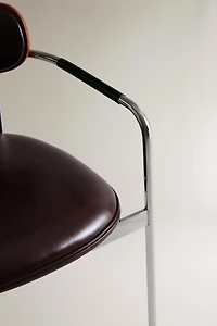 CHAISE CUIR ET ACIER INOXYDABLE