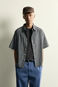 RELAXED FIT JACQUARD CHECK SHIRT