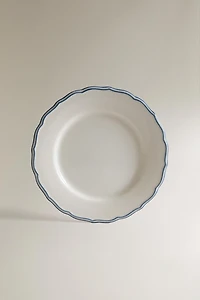 WAVY EARTHENWARE DINNER PLATE
