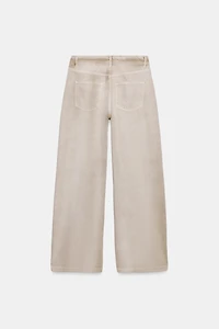 ZW COLLECTION HIGH-WAISTED WASHED EFFECT JEANS
