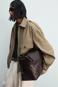 BLOUSON RELAXED FIT VISCOSE ET COTON