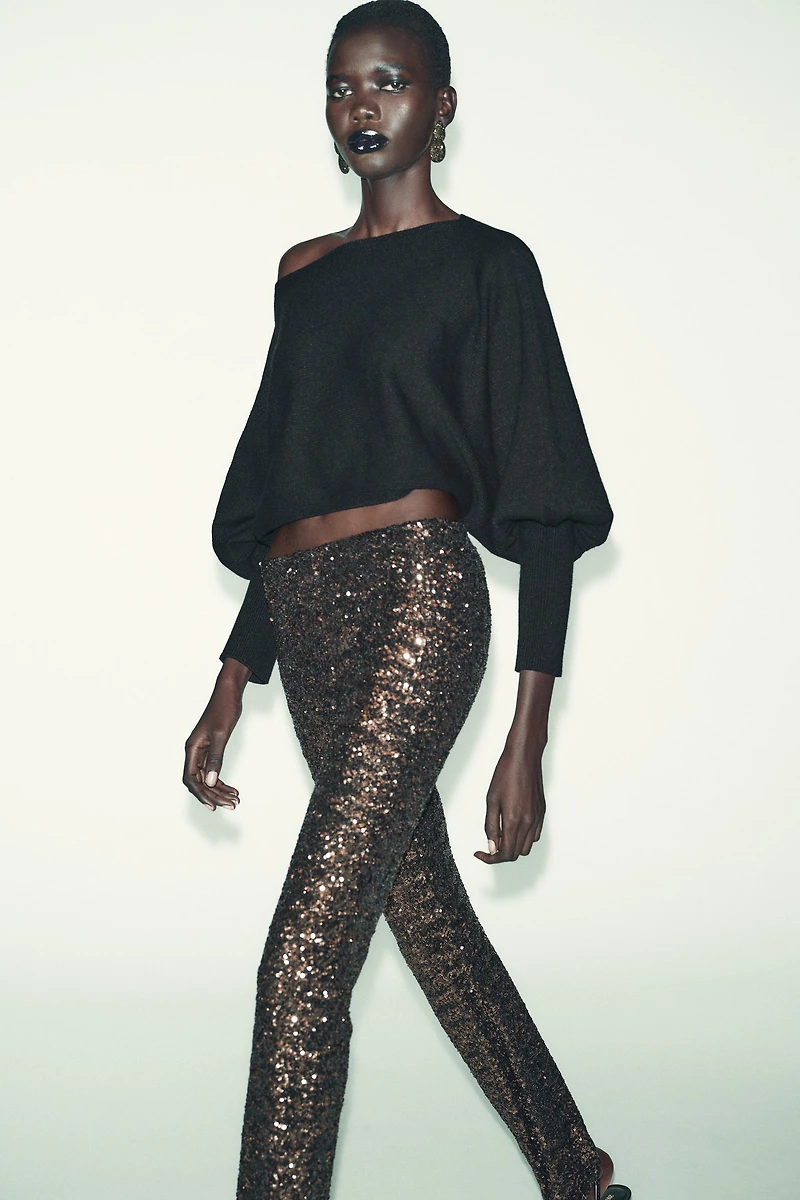 SHORT PUFF SLEEVE KNIT JUMPER