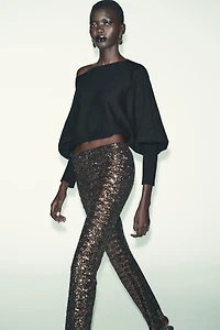 SHORT PUFF SLEEVE KNIT JUMPER