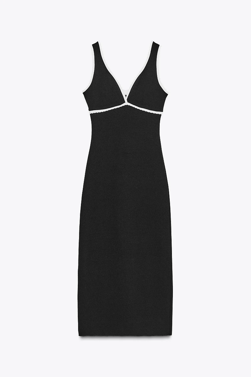 CONTRAST LONG DRESS