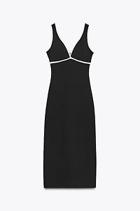 CONTRAST LONG DRESS