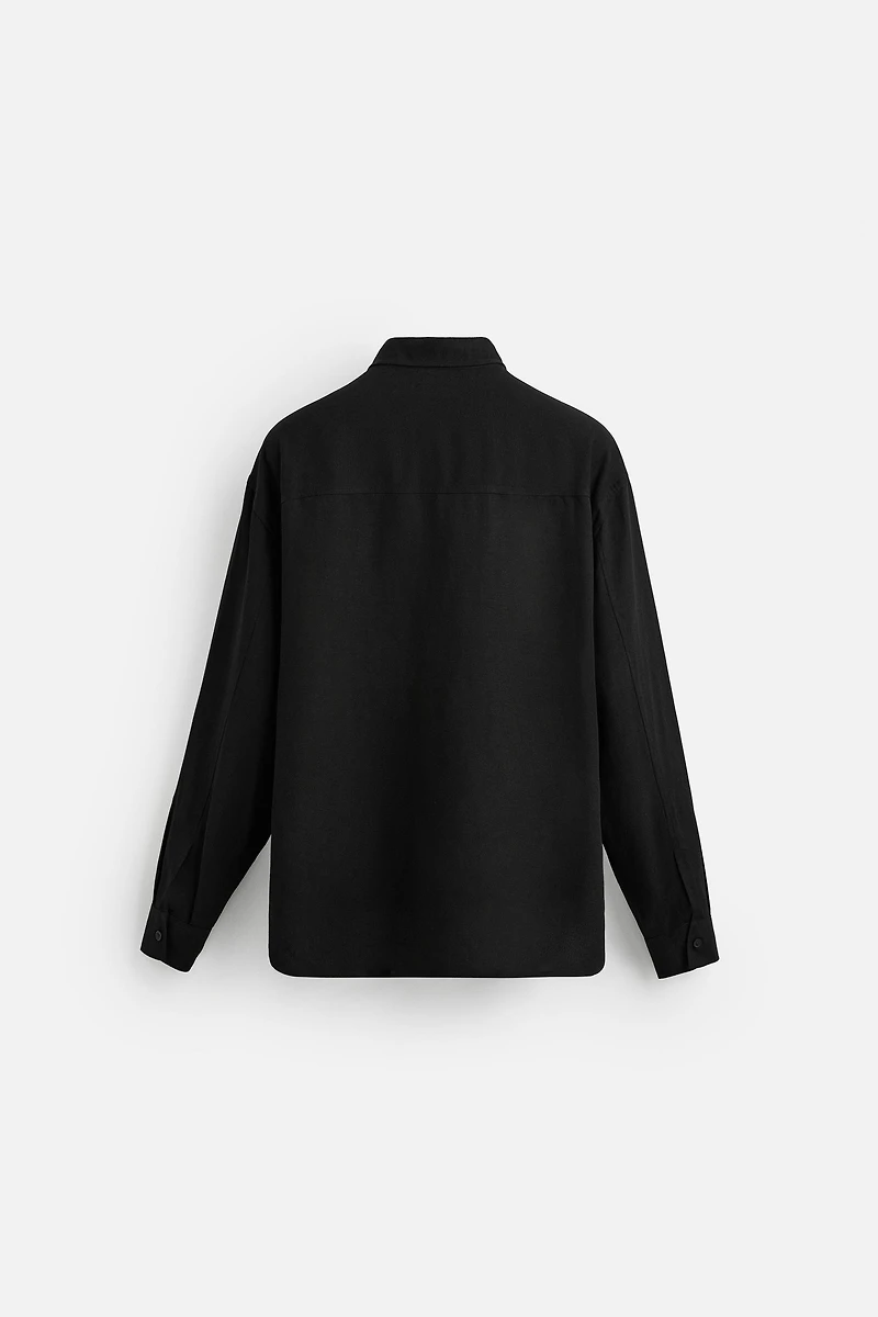 CHEMISE VISCOE - LIN À LACETS
