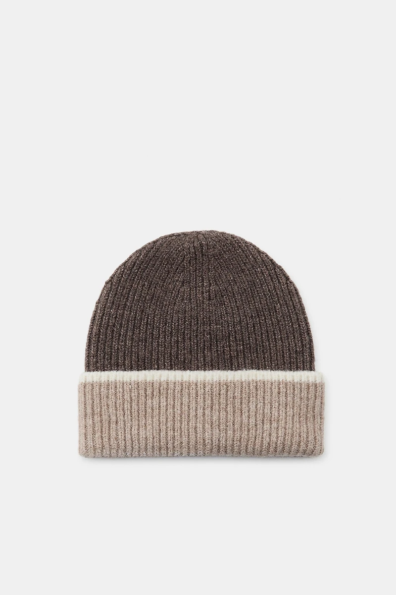 COMBINATION KNIT BEANIE