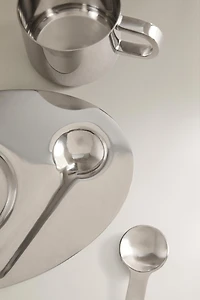 STEEL MUG, SPOON AND TRAY SET