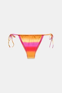 BAS DE BIKINI IMPRIMÉ RAYURES À NŒUDS