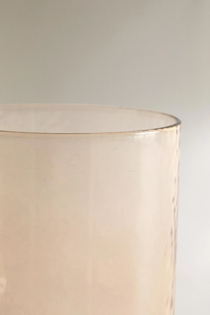 VERRE EN VERRE RECYCLABLE MARTELÉ