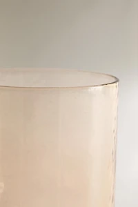 VERRE EN VERRE RECYCLABLE MARTELÉ