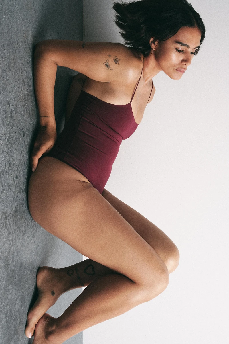 BODY À BRETELLES EN POLYAMIDE