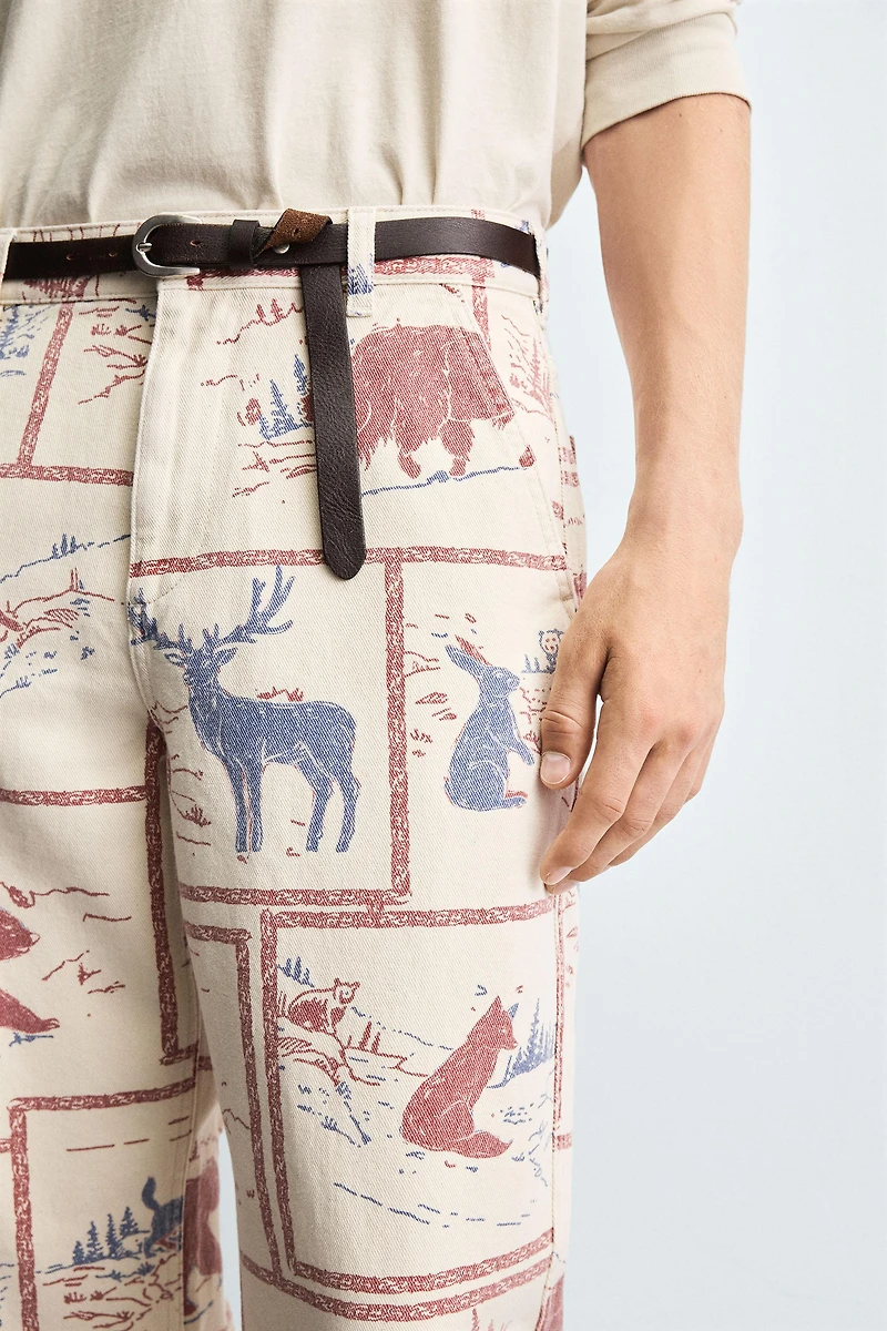 PANTALON À IMPRIMÉ COMICS