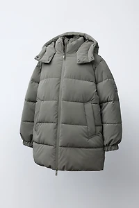 MANTEAU LONG À ÉTIQUETTE GOMMÉE