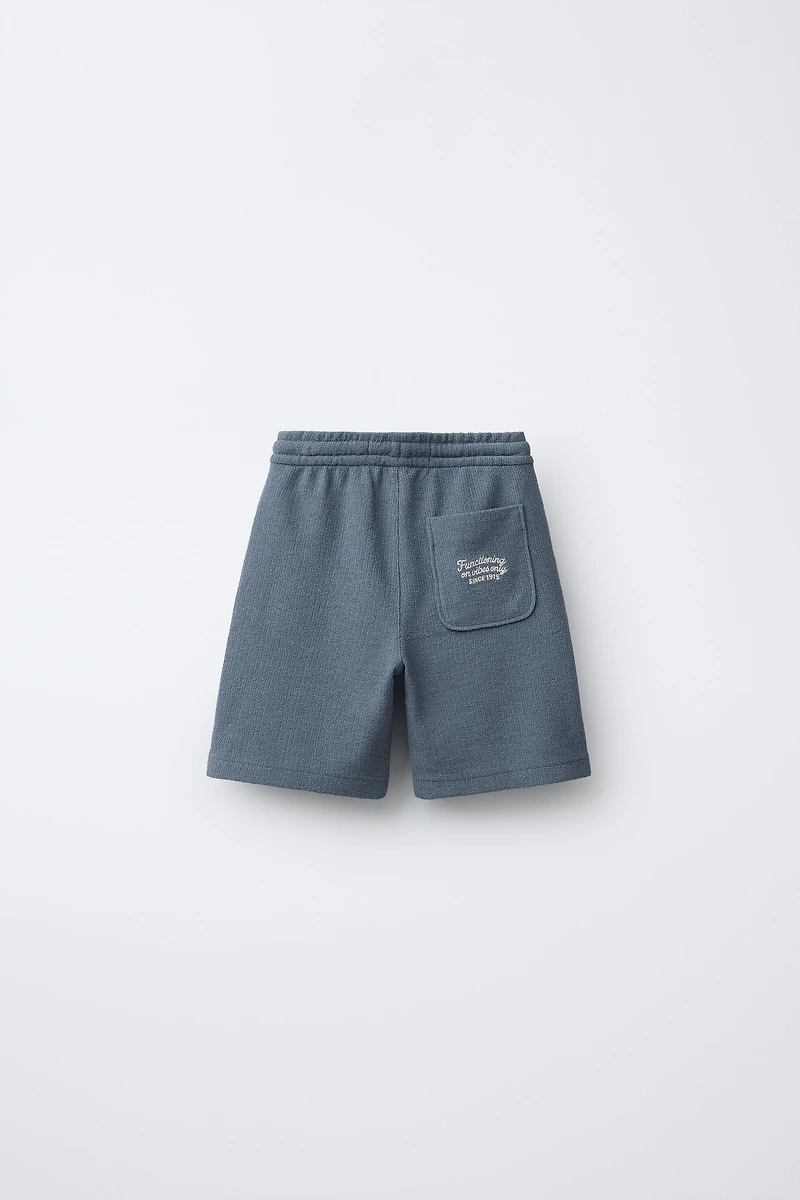 TERRYCLOTH FABRIC SHORTS