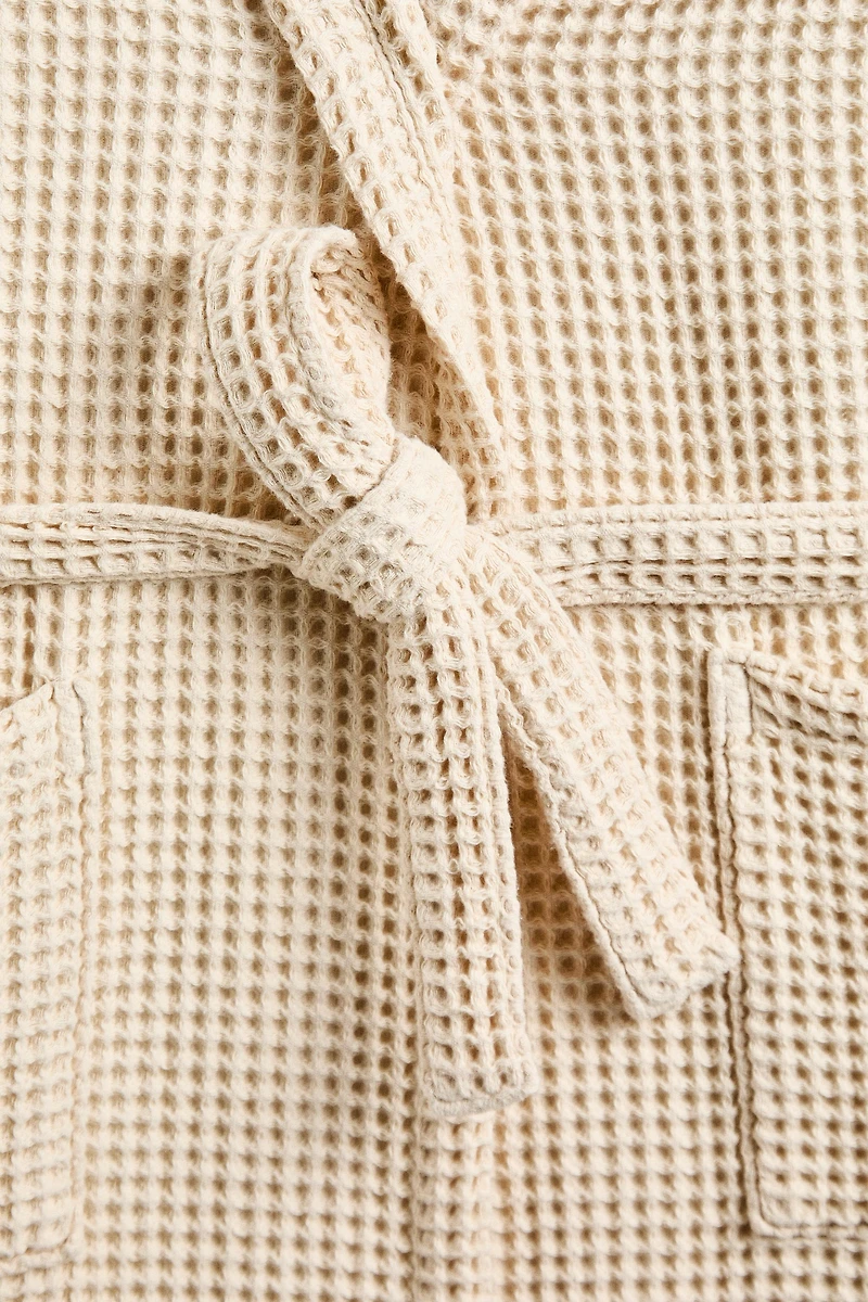 PEIGNOIR COTON WAFFLE
