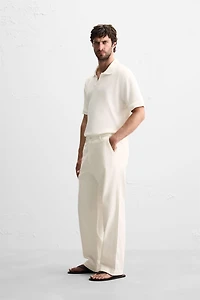 RIB KNIT POLO SHIRT