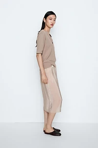 STUDIO Cotton Blend Button-Front Knit Sweater