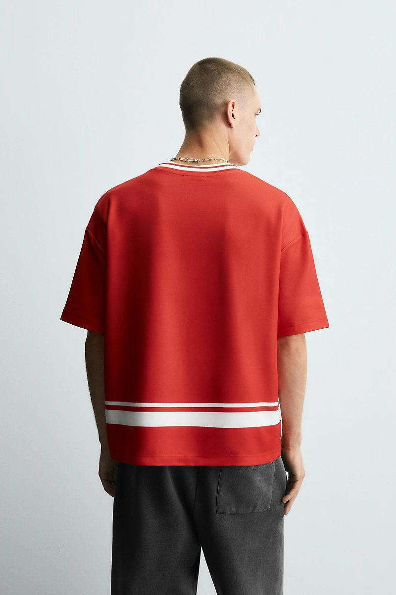 RETRO FOOTBALL PRINT T-SHIRT
