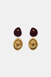STONE SHELL EARRINGS