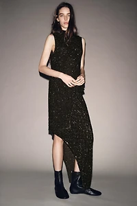 ZW COLLECTION ASYMMETRIC SEQUIN SKIRT