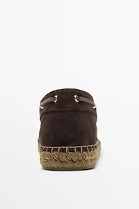 Jute sole deck shoes