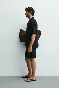 GEOMETRIC JACQUARD RELAXED FIT SHIRT