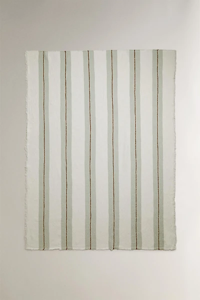 STRIPED COTTON LINEN BLANKET