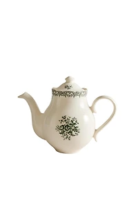 FLORAL EARTHENWARE TEAPOT