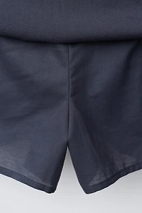 FLOCKED PRINT SKORT