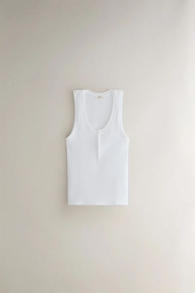 BUTTON-FRONT STRAPPY TOP