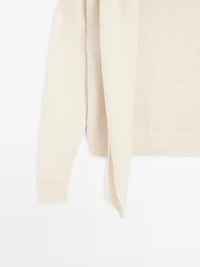 Pull col foulard 100 % cachemire
