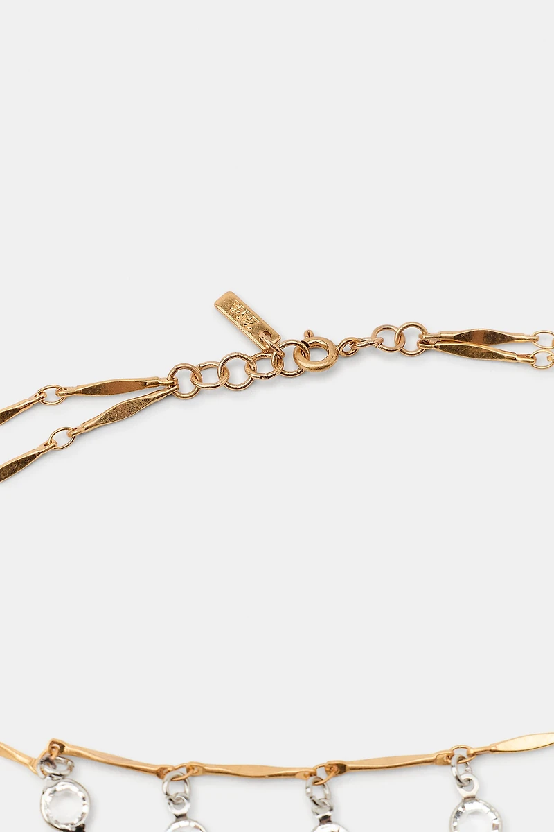 JEWELED METAL NECKLACE