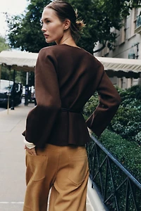 BELTED CARDIGAN