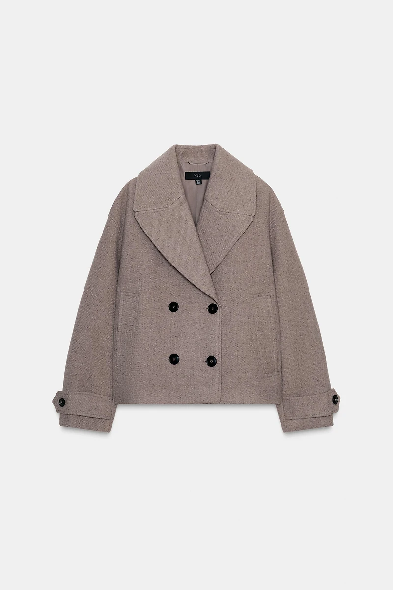 DOUBLE-BREASTED SHORT COAT
