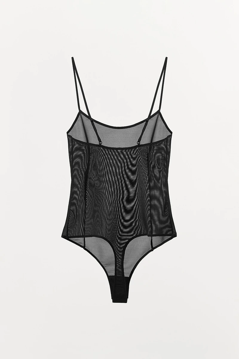 BODY À BRETELLES AVEC POLYAMIDE