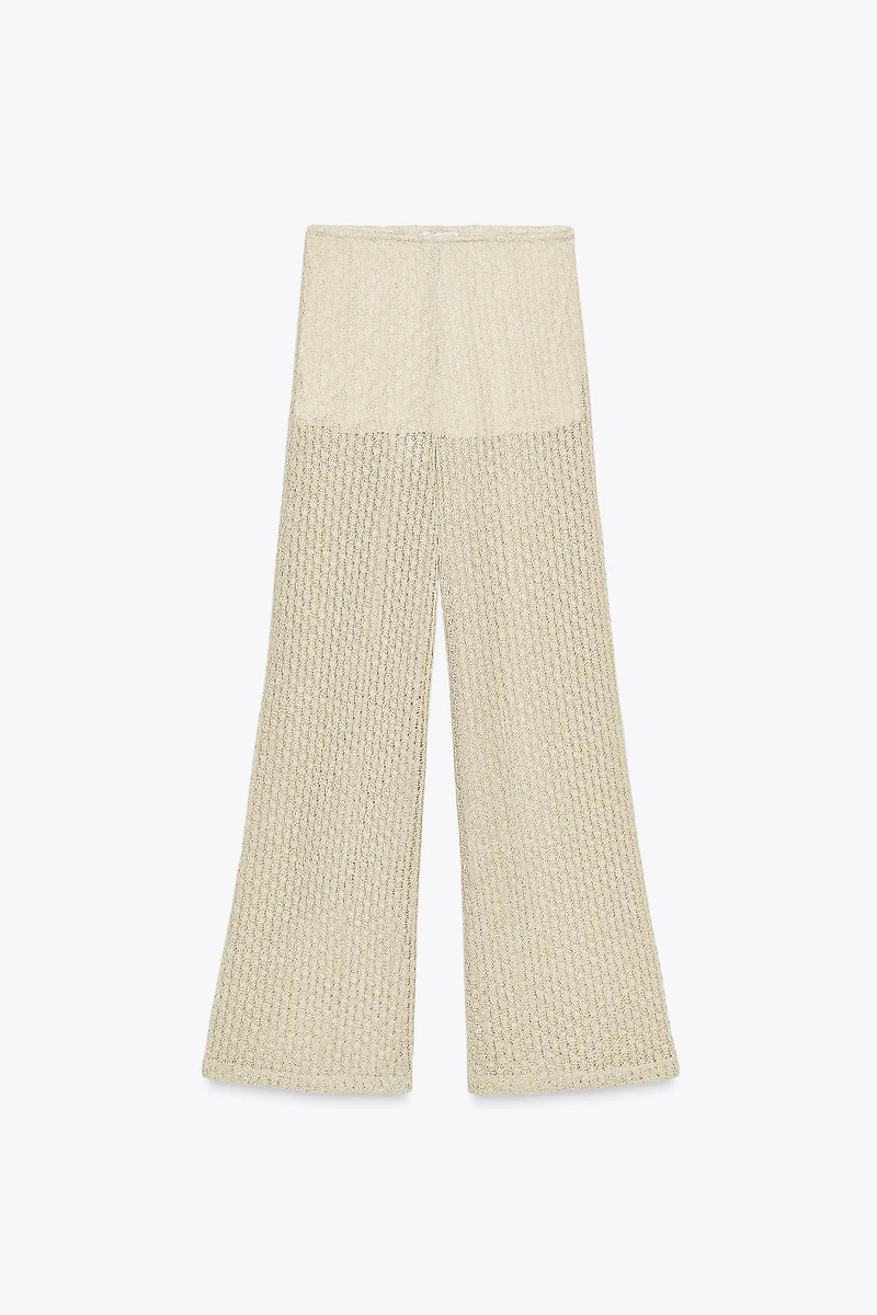 METALLIC THREAD PANTS