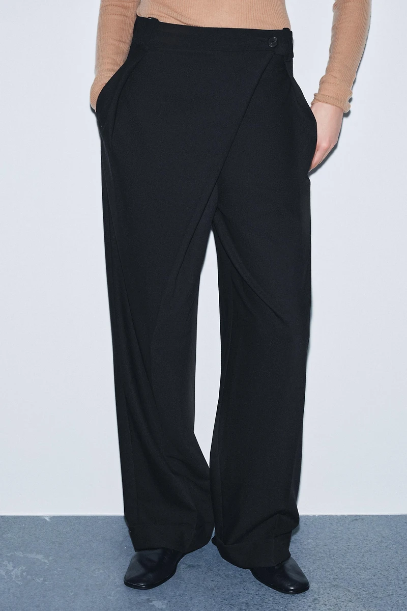 ASYMMETRIC WAIST PANTS ZW COLLECTION