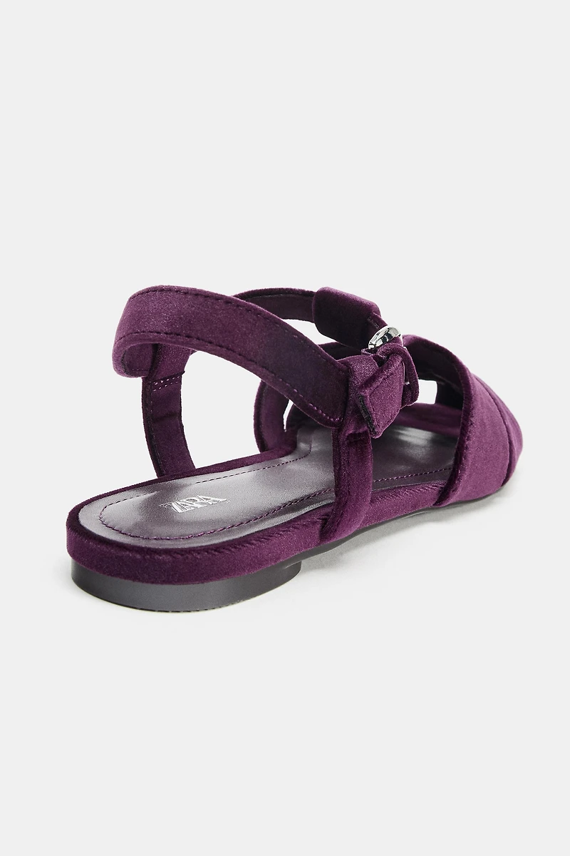 VELVET EFFECT FISHERMAN SANDALS