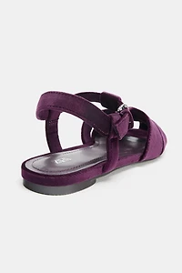 VELVET EFFECT FISHERMAN SANDALS
