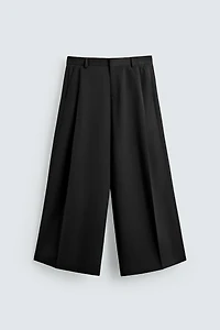 PLEATED WIDE FIT PANTS