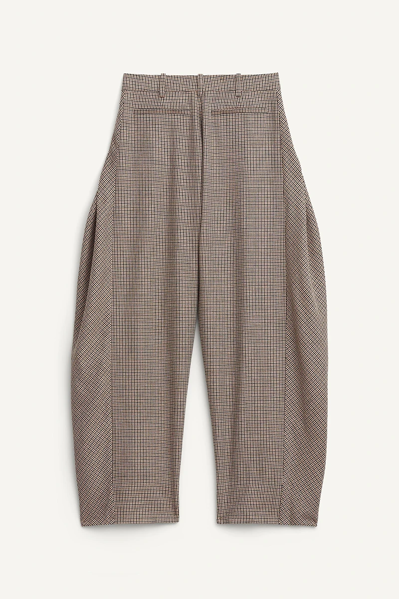 LIMITED EDITION PLAID BALLOON PANTS WITH WOOL