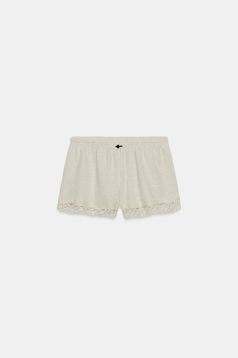 LACE COMBINATION SHORTS