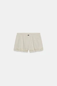 LACE COMBINATION SHORTS
