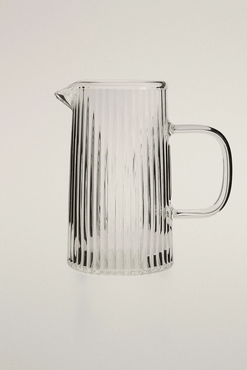 RAISED BOROSILICATE MILK PITCHER