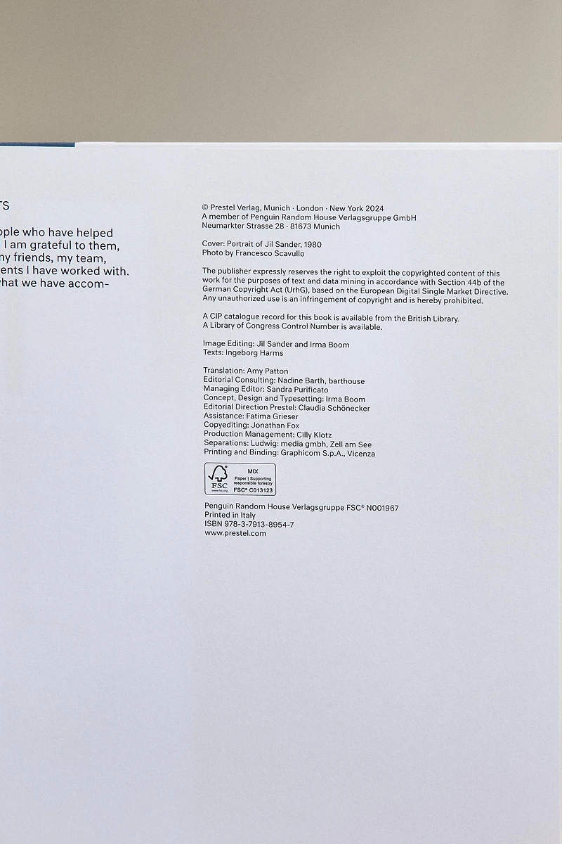 JIL SANDER BOOK