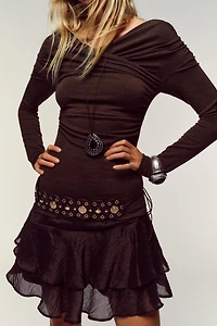 TOP DRAPÉ DÉCOLLETÉ CACHE-CŒUR