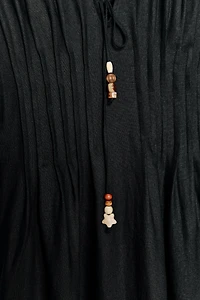 LINEN PINTUCK MIDI DRESS